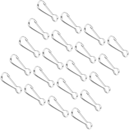 BESPORTBLE 20pcs Stainless Steel Hook Lanyard Snap Hooks Mini Metal Spring Hooks Attach Flags Hooks Metal Spring Lanyard Clips Lanyards Snap Clip Hook Spring Purse Clips Flagpole Clips Silver