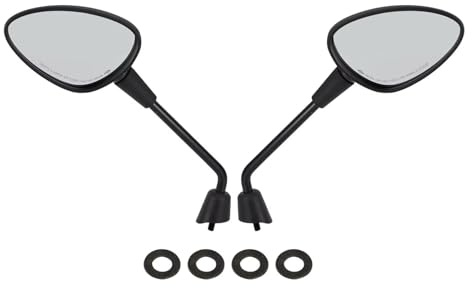 NVETJMUA Motorrad Lenkerendenspiegel Für Vespa Für Sprint 50 125 150 2014 2015 2016 2017 2018 2019 2020 2021 2022 Topteng Links & Rechts Rückspiegel Lenkerspiegel Motorrad(Schwarz)