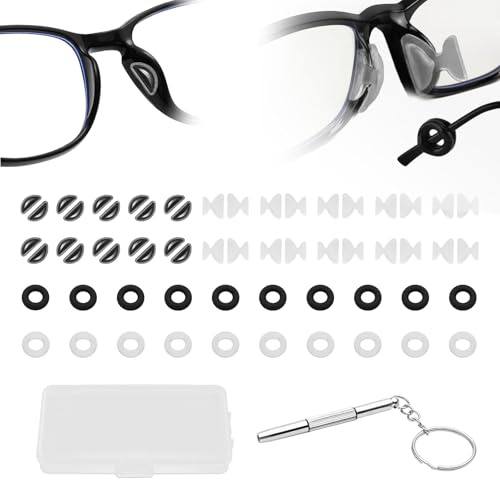BDHYYM 20 Paar Nasenpads Brille Selbstklebend 10 Paar Brillenhalter Ohr