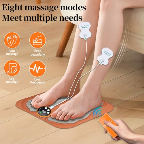 Masajeador de Pies, 8 Modi en 29 Intensiteitsniveaus Masaje de Pies-Microcorriente Inteligente con Control Remoto Con Mando, Promover la Circulación Sanguínea, Regalos para Hombres, Mujeres