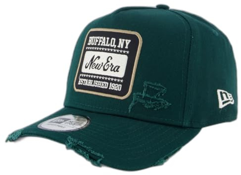 New Era Patch Wash Eframe Adjustable Cap NE Logo Dunkelgrün, Size:OneSize