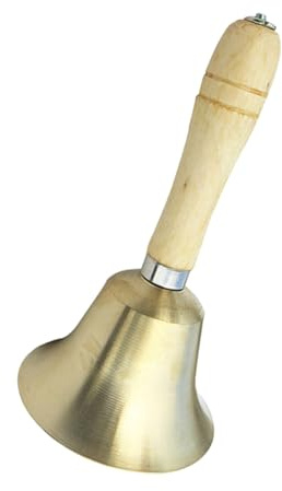 LRXIYODE Handrassel Für Babys Mit Holzgriff 8cm Rasselspielzeug Und Metall Leise Glöckchen Musikinstrument Zur Von Und Greifreflexen Geeignet Ab Geburt