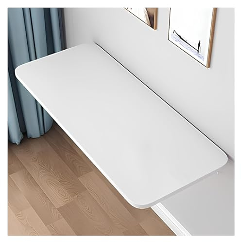 Mesa de comedor compacta montada en la pared y escritorio de oficina plegable, estación de trabajo para lavandería y laptop que ahorra espacio (blanco, 50 x 25 cm), ideal para espacios pequeños
