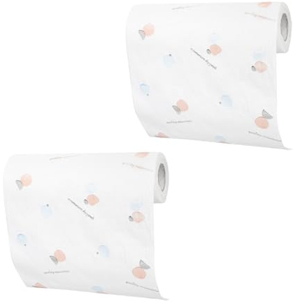 GARVALON Toallas De Papel De Bambú Multifunción 2 Piezas, Paños De Cocina Lavables y Absorbentes, Papel De Limpieza Grueso para Uso Húmedo y Seco, Suministros Domésticos para Cocina Práctica