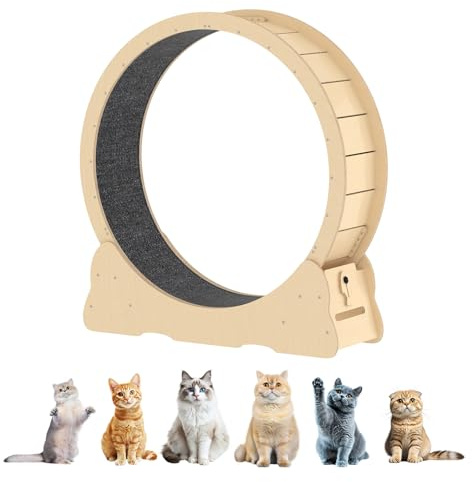 BTYQKZVPM Laufrad für Haustiere, Katzenlaufrad, Mehrfarbig, Verschiedene Größen(Natural,XL)