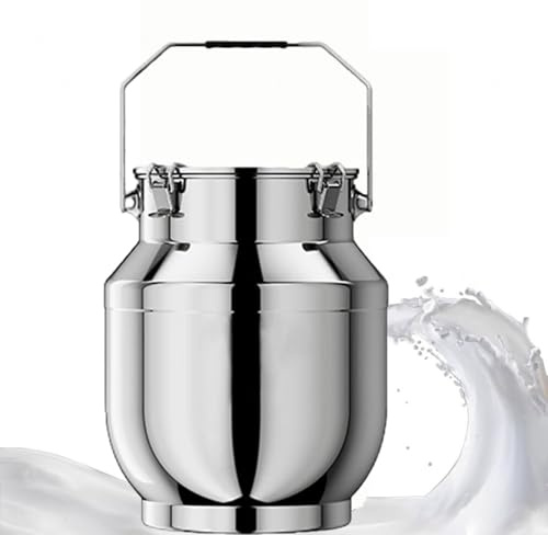 Bidoni Acciaio Inox Per Olio Contenitore in Acciaio Lattina in Acciaio Inossidabile Contenitori Acciaio Per Di Oliva Recipiente Caraffa Per Il Trasporto Di Latte,capacity-10liter