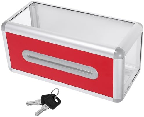 Milisten Boîte à Cartes de Visite de Bureau avec Serrure, Porte-cartes Pratique Transparent, Capacité Variable, Urne Multifonction pour Usage Professionnel, Exposition et Organisation