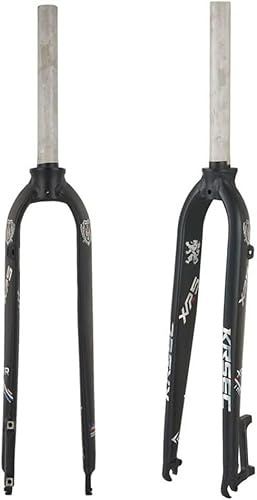 CFDZCP Forcelle per Bicicletta Forcella for Mountain Bike da 26/27,5/29 Pollici, Forcella Rigida MTB in Lega di Alluminio, Freno A Disco, Tubo Dritto 1-1/8 QR 9x100mm(Schwarz)