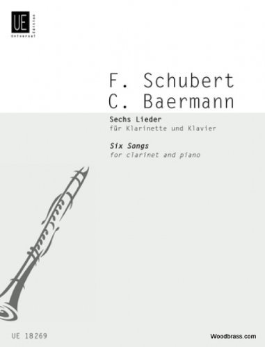 UNIVERSAL EDITION SCHUBERT F. - 6 LIEDER FR KLARINETTE UND KLAVIER