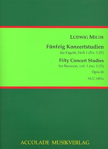 Accolade Musikverlag und Noten Bodo Königsbeck 50 Concert Studies Op. 26 Volume 1 (No. 1-25) : for bassoon