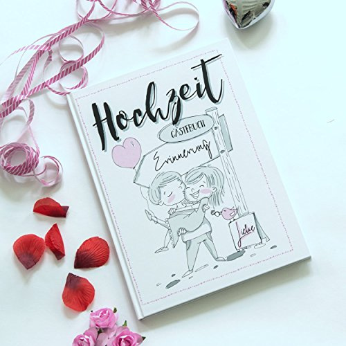 Gästebuch zur Hochzeit für die schönsten Erinnerungen an Gäste und Eheleute - Witzig illustriertes Geschenkbuch von Rundfux