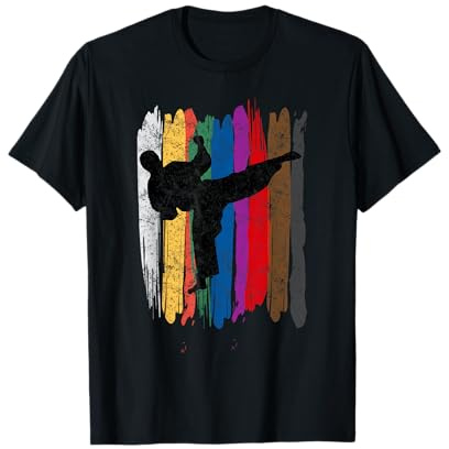 Taekwondo Belt Silhouette Distressed Martial Arts Gift T-Shirt