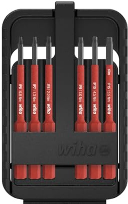 Wiha 43155 electricTORX Plus 6-TLG. in slimBit-Box Bit Set Rot
