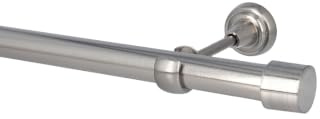 Sento 25mm Gardinenstange Vorhangstange Metall Wandmontage Edelstahl Optik 140 cm Albana