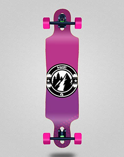 Skate Skateboard Longboard Complete 40x9 Drop Sakari Downhill Juice pink