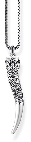 THOMAS SABO Kette Acanthus Horn 925 Sterlingsilber, Geschwärzt