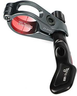 BBxunsless MTB - Mando a distancia ajustable para tija de sillín de bicicleta de carretera, control remoto mecánico para manillar de 22,2 mm, color negro