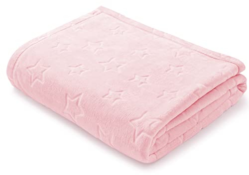 Pepi Kuscheldecke Decke 140x200 - Babydecke Flauschig 100% Poliester - Wickeln Sie Ihr Baby EIN - Eine Decke für Jede Jahreszeit - Babydecke Fleece - Sanft und sicher für die Haut mit Sterne