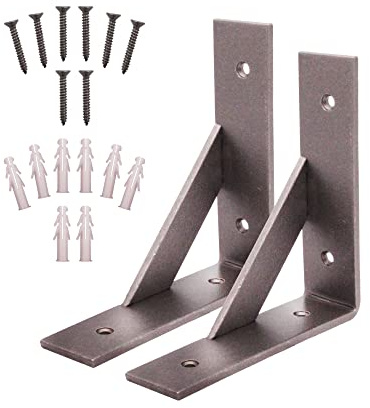 Rustic Shelf Brackets Reinforced for Scaffold Boards Heavy Duty Pair (150 x 150mm)