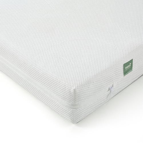 Tutti Bambini Essentials Fibre Cot Mattress 140x70x7 cm - Hypoallergenic, Breathable & Water-Repellent Cot Bed Mattress, 100% Dent-Resistant Polyester Fibre Toddler Bed Mattress & Travel Cot Mattress
