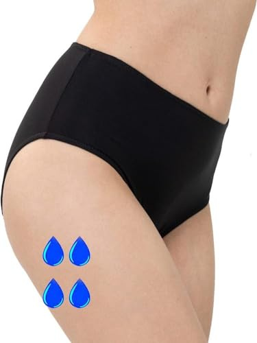 SliPss - Inkontinenzslip - XL - Farbe Schwarz - Hohe Taille - Mittlere Absorptionskapazität bis zu 300 ml - Entsprechend einer Einwegwindel - Waschbar und wiederverwendbar - Diskret - 1 Stück