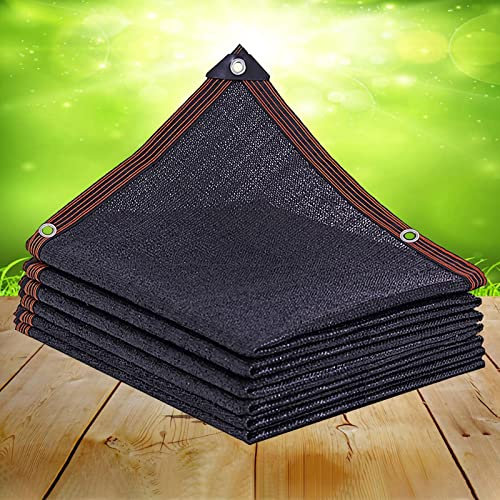 Gewächshaus Schattierungsnetz Mit Ösen, Schwarz Schatten Mesh Tarp, 90% Schattierung Rate UV-resistente Sunblock Schatten Tuch Für Garten Blume Pflanze Grün Haustier Zwinger Patio Lawn(Size:3x5m)