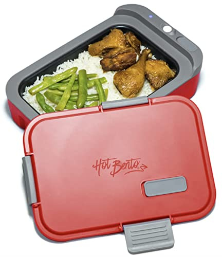 Hot Bento Lonchera autocalentada y calentador de alimentos – Funciona con pilas, portátil, inalámbrico, comidas calientes para oficina, viajes, lugar de trabajo, picnics, recreación al aire libre,
