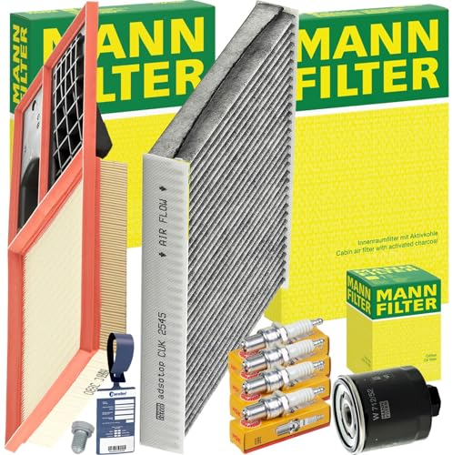 BandelOne enthält Mann Filterset Zündkerzen für 1.4 Polo 6R 9N Roomster Fabia 1 2