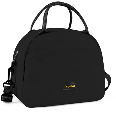 Linkidea Bolsa de transporte para loncheras eléctricas calentadas, compatible con Aotto 32 oz, Crock Pot 28 oz, DUPASU 60.8 oz, LUNCHEAZE 0.9 L, modelos inalámbricos 1.2 L y 1.6 L (negro)
