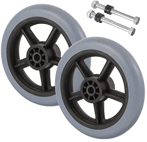 Rad für Rollstuhl 2 Stück Pvc Metall Vorderrad für Rollstuhl | Räder für Rollstühle Scooter, Rollstuhlräder Räder mit Metallachse, Rollstuhl Vorderräder Klein