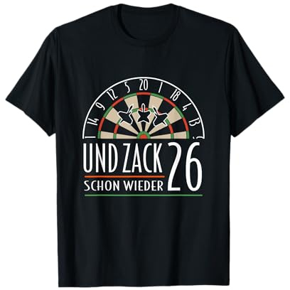 Und Zack Schon Wieder 26 Breakfast Waschmaschine Dart Darts T-Shirt