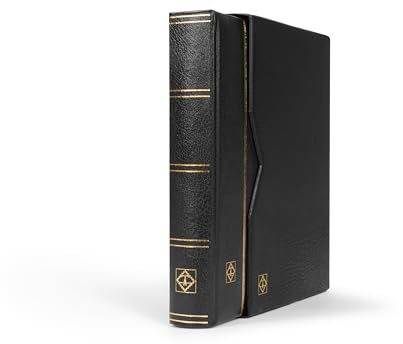 Classeur Premium, format A4, 64 pages noires, couverture en cuir matelassé avec cassette, noir