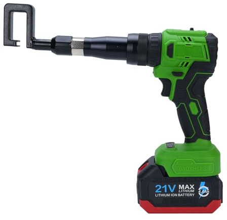 Stud Crimper, Outil de Cloisons Sèches de la Flime électrique 21V, Cloison à 360 ° Rotation de Partition de Punch Riveting Outil pour L'installation de la Quille, une Pince à