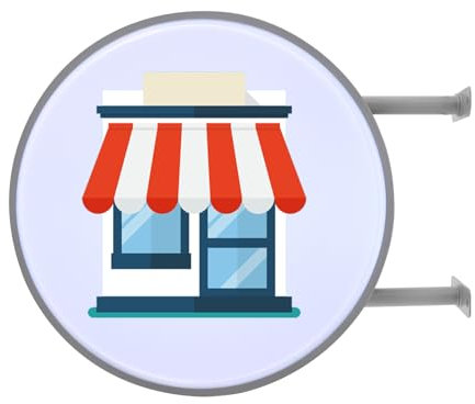 LED Leuchtkasten rund doppelseitig, 50cm Wandmontage Werbeschild IP67 wasserdicht, Acryl & Aluminium, 10W, Lichtreklame außen für Laden Café Friseur Restaurant