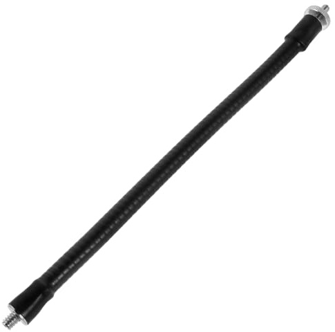 SUPVOX Metall Mikrofon Tischstativ mit Flexiblem 25cm Schwanenhals M5 1/4 Zoll Gewinde Biegsamer Mikrofonhalter für Live Streaming und Studioaufnahmen