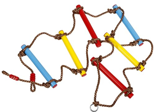 SOPOTUTU Échelle de Corde Suspendue pour Garçon et Filles, D’Escalade Réglable en Polyéthylène, Adapté aux Aires de Jeux Intérieures et Extérieures, Accessoire de Jeu Sécurisé pour Garçons