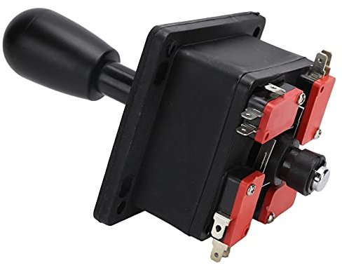 Cryfokt Kits de Bricolaje para Juegos de, Accesorios de Joystick con Codificador USB con Retroalimentación de Fuerza, Plug and Play para Juegos de PC con, Retardo Cero, Ampliable para (BLACK)