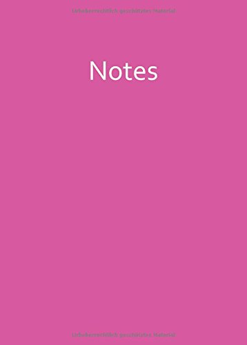 Notizbuch - A4 - PINK: Notes - liniert - rosa