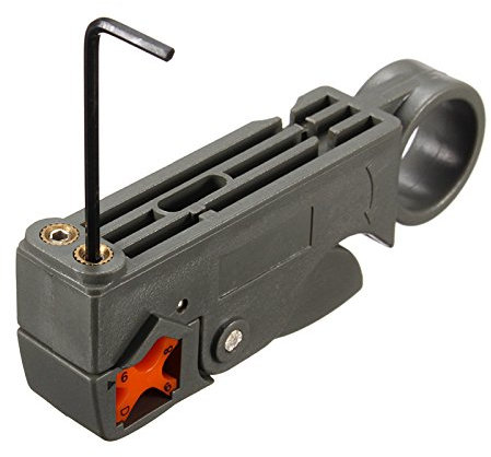 1 Multifunktions grau ABS Kabel Stripper für RG59 RG6 RG11 Rotary Koaxial Draht Koax Abisolieren Cutter Tool Multi Werkzeug Rotary