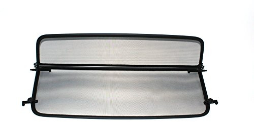 Tief-Tech Windschott für Ford Mustang 6 (ab 2014) - Klappbar - mit Schnellverschluss - Schwarz | Windabweiser | Windblocker | Wind Deflector