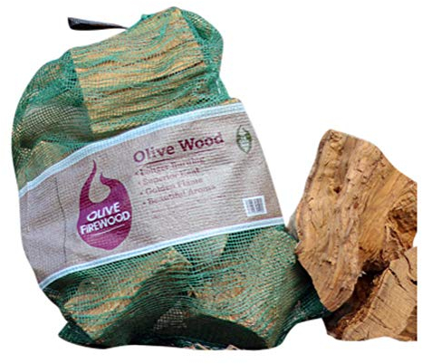 Green Olive Firewood Olive Hardwood Logs - 10kg Net - Kiln Dried Logs For Wood Burner, BBQ, Stove. Aromatic Pizza Oven Wood. Use with Lumpwood Charcoal to Smoke Meat/Fish - Hardwood for Pizza Ovens