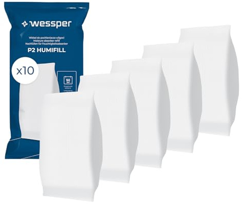 Wessper 10x Sachets Recharge Déshumidificateur 500g – Granulés Absorbeur d’Humidité, Anti Moisissure et Odeurs, Recharge Universelle, Sans Électricité, Usage Intérieur Multi-Pièces