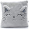 ecrou Kuschelkissen Kinder, Flauschig Dekokissen Mit Füllung, Kinderkissen,Zierkissen für Babyzimmer,Kinderzimmer Deko, Geburtstagsgeschenk für Frauen 35x35cm (Katzen-Grau)