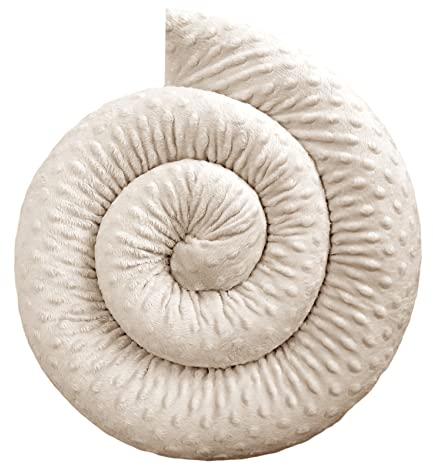 4L Textil Bebeloo Bettschlange Bettkissen Seitenschläferkissen Nackenrolle Schlafkissen Kuschelschlange Stillkissen Zierkissen Zugluftstopper Body Pillow Minky Oeko-TEX (Beige, 250 cm)