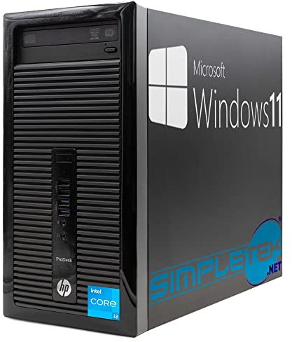 HP PC tour 400 G1 Core i3 Windows 11 Pro 8 Go RAM SSD 240 Go | Interface série RS232 DVI-D DVD-RW (reconditionné)
