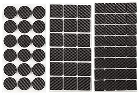 WeddHuis 108 Pièces Patins en Feutre, 25mm Noir Auto-adhésifs Protecteur de Sol Tampon Feutre, 3mm D'épaisseur, Patins pour Meubles pour Pieds de Meubles