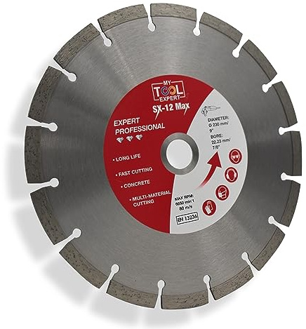 230mm Diamond Cutting Disc for Angle Grinder, SX-12 Max 230mm Diamond Blade For Stone, Concrete, Brick, Masonry