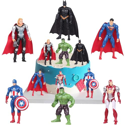 Figurines Cake Toppers, 6 Pezzi Figure Giocattolo, Mini Figure Set, Action Figure, Decorazioni Figures, per Feste Tema Cartone Animato