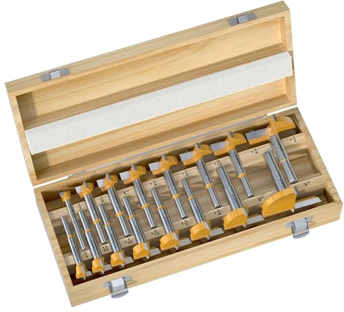 XDENGP Forstnerbohrer-Set, Forstnerbohrer-Set, Hartmetall-Forstnerbohrer für Holzbearbeitung, Holzbohrer, Lochsägen-Set, Schlangenöffner, Lochöffner, Scharnierlochschneider für Kunststoff,