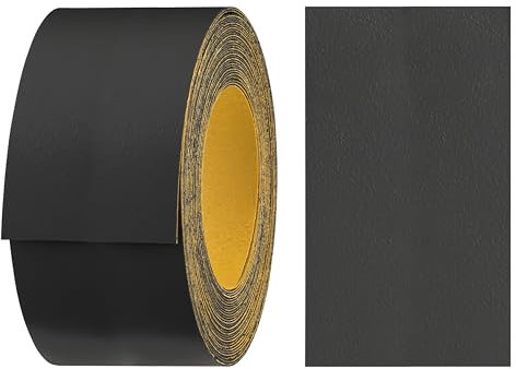 haggiy Melaminkanten-Band selbstklebend 40mm x 5m I Kantenband I Möbelkantenband I Sicherer Halt ohne Bügeln I Kantenumleimer I Furnier für Regalbretter/Holzplatten (Anthrazit)
